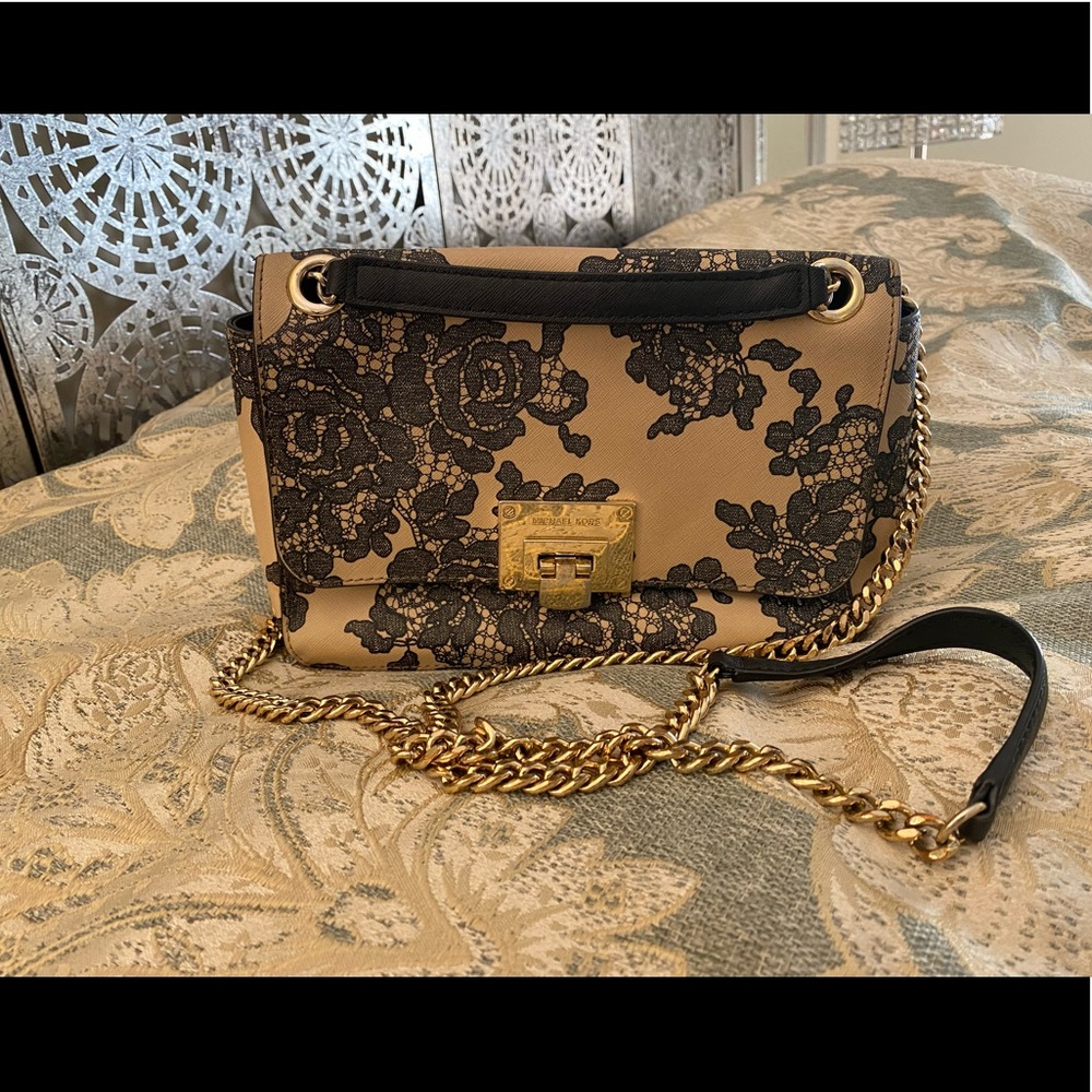 Michael kors Lace Print Leather Handbag